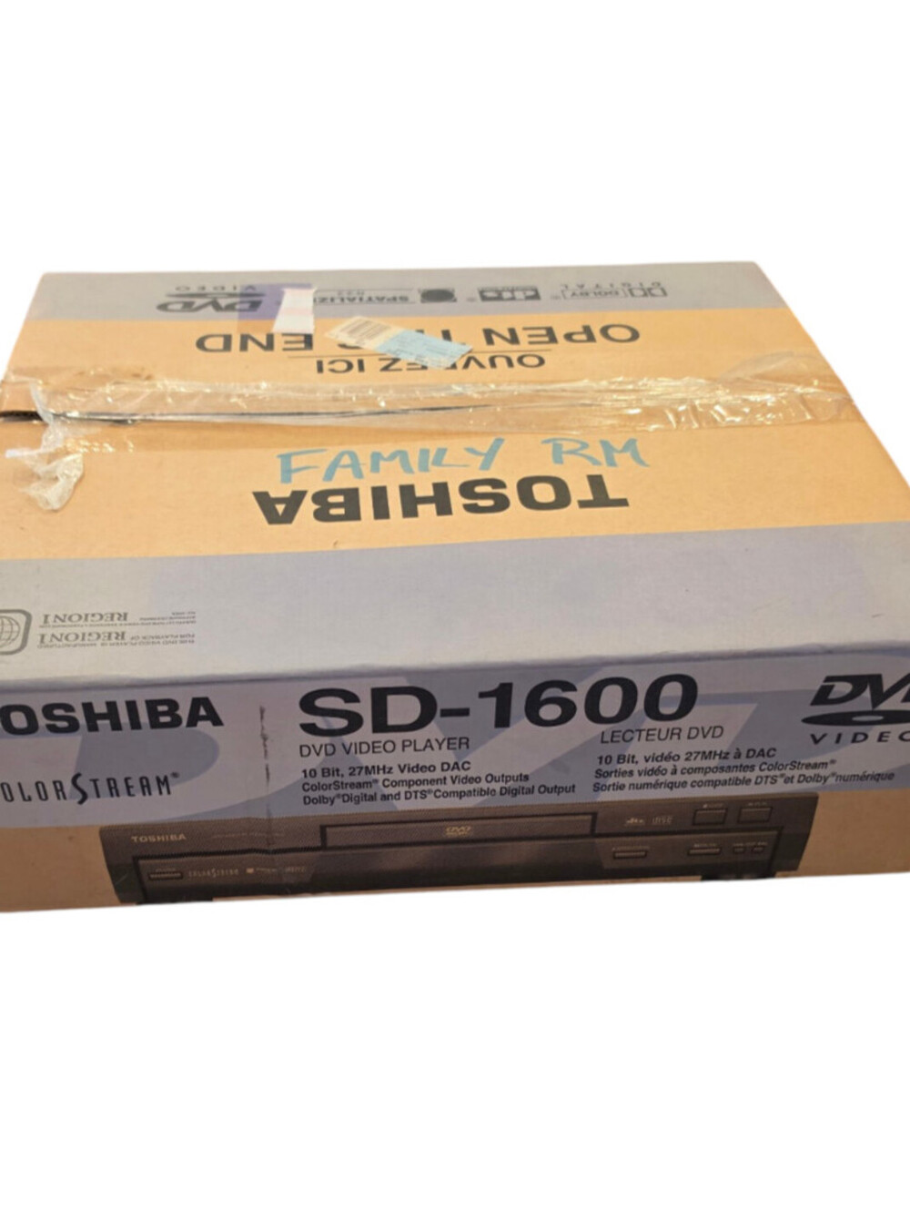 Toshiba SD-1600U DVD Player with Remote